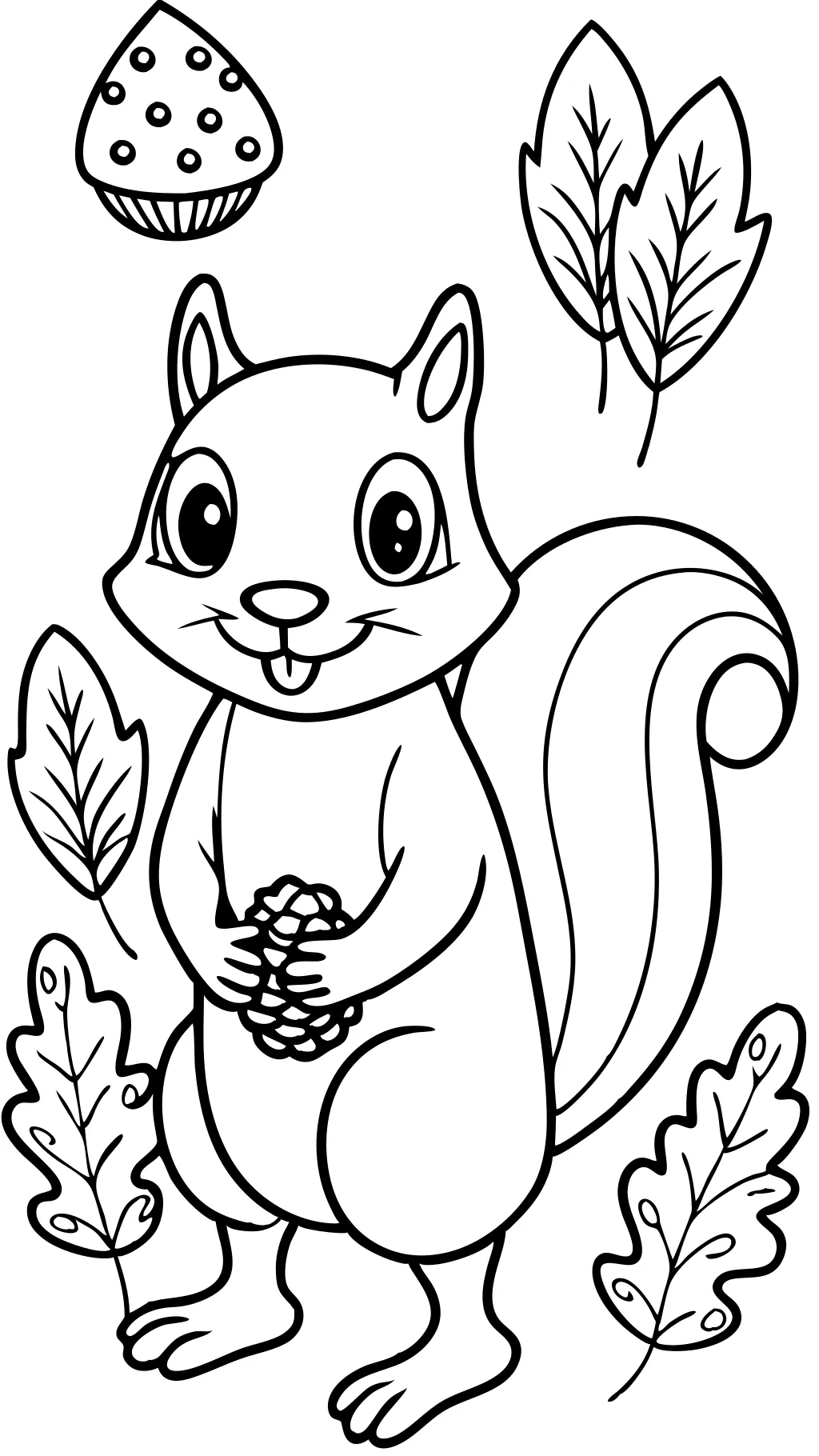 coloring page squirrel